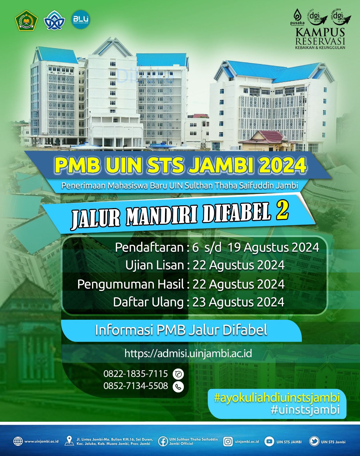 Komitmen UIN STS Jambi menjadi  Kampus Ramah Difabel