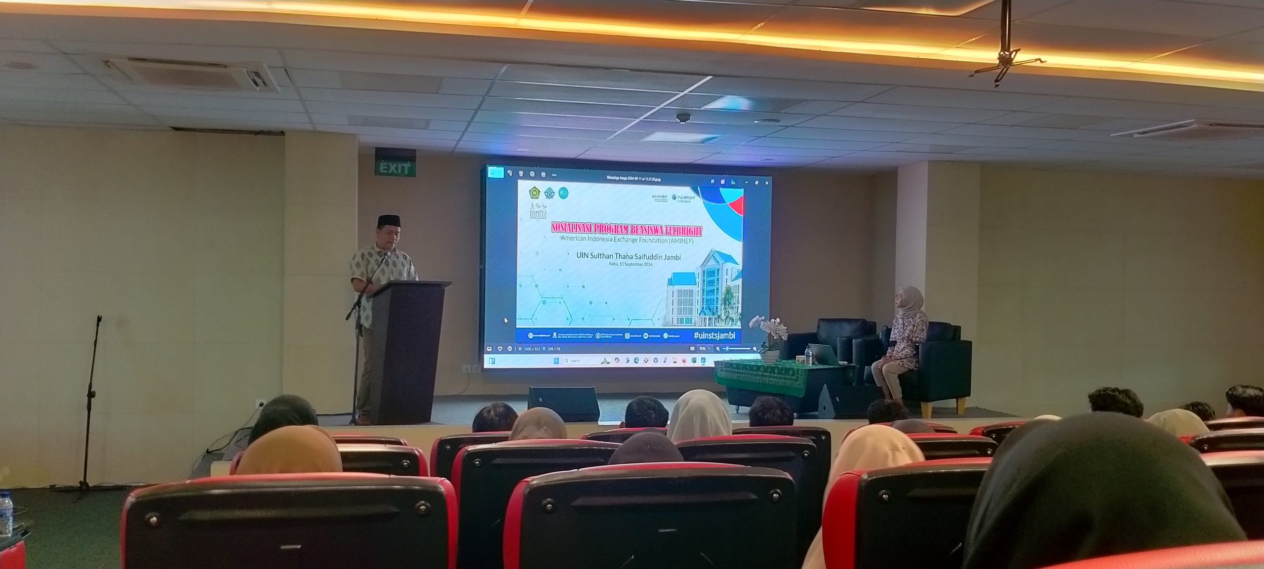 Sosialisasi Program Beasiswa Fulbright oleh AMINEF.