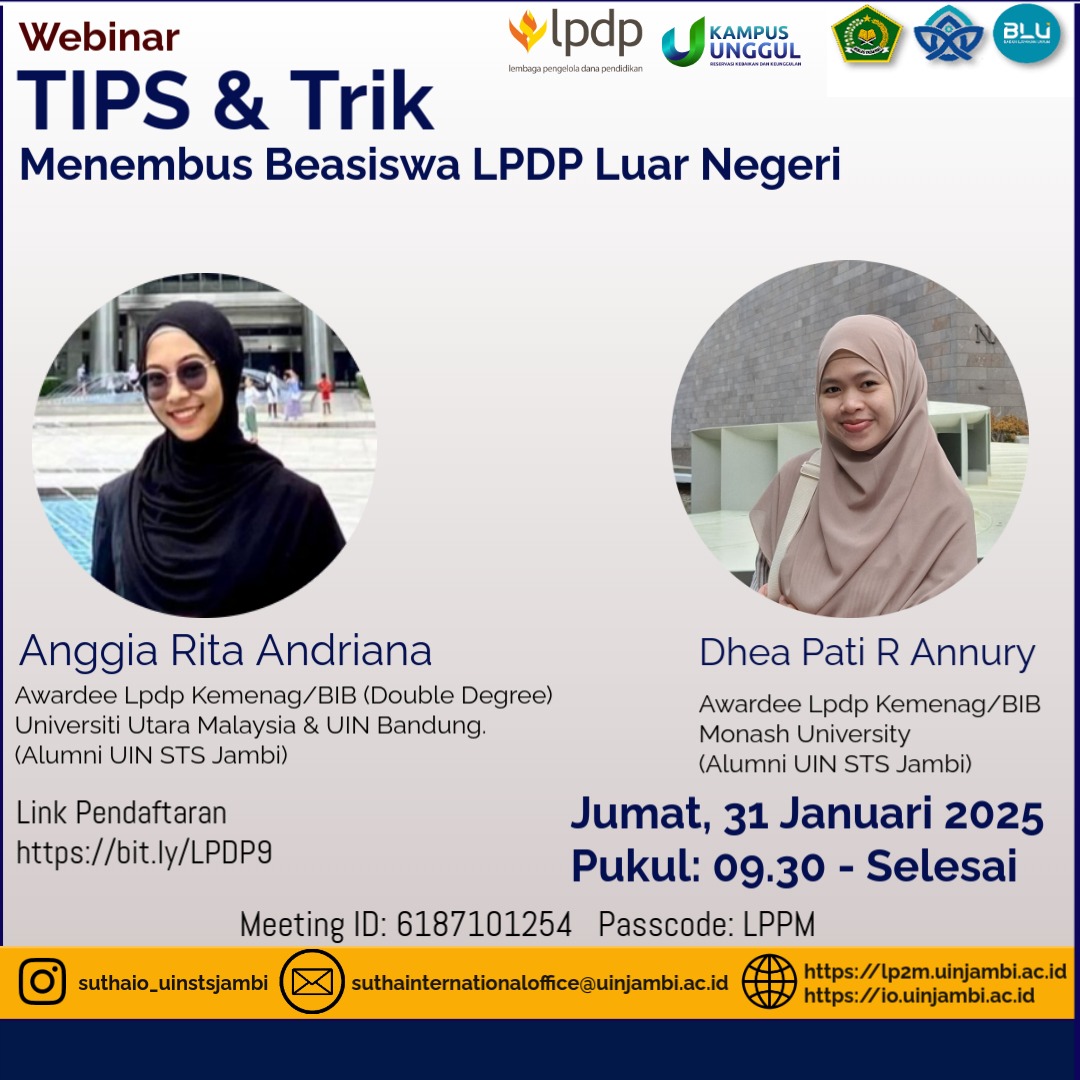 WEBINAR: Tips dan Trik Menembus Beasiswa LPDP Luar Negeri