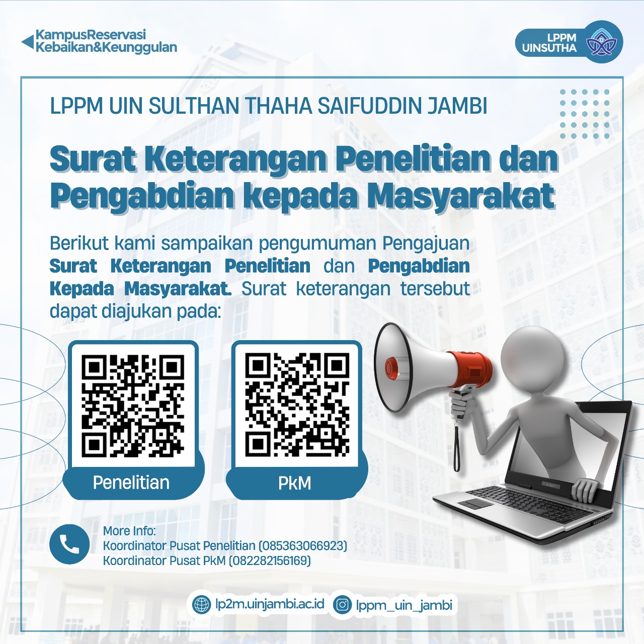 Pengumuman: Surat Keterangan Penelitian dan Pengabdian