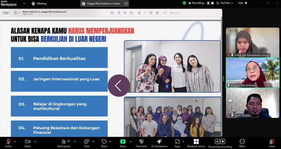 Webinar Beasiswa: “Kita Semua Berhak Memperoleh Beasiswa ke Luar Negeri”