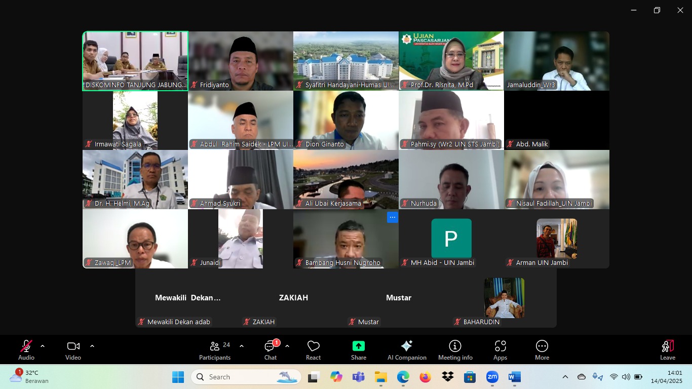 Pertemuan UIN Jambi dan Pemkab Tanjabar, LPPM Berpotensi Jalin Berbagai Kerjasama