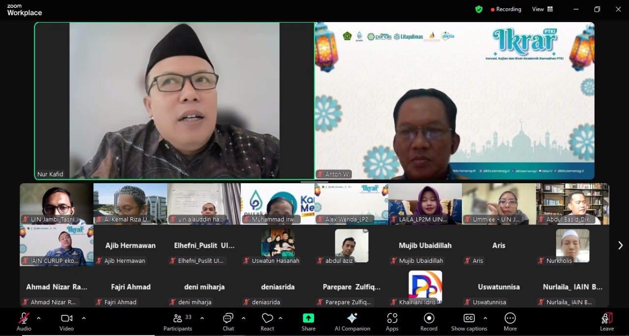 LPPM UIN Sulthan Thaha Saifuddin Jambi Ikuti Halal bi Halal dan Rapat Koordinasi Nasional Persiapan Review Proposal BOPTN