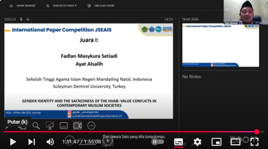 Pengumuman Pemenang Lomba Penulisan Artikel Internasional JSEAIS
