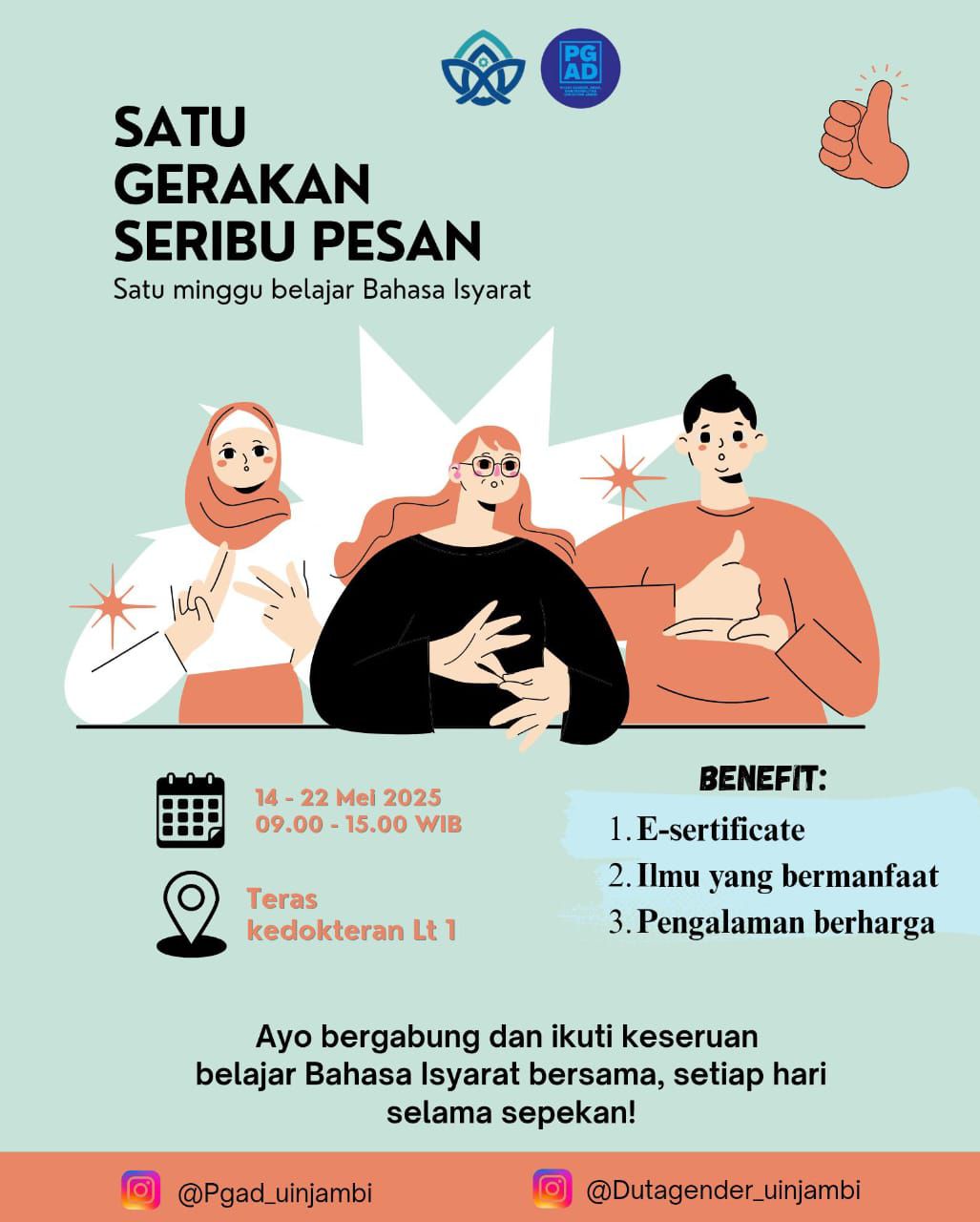 UIN Jambi Gelar Pengenalan Bahasa Isyarat Dasar