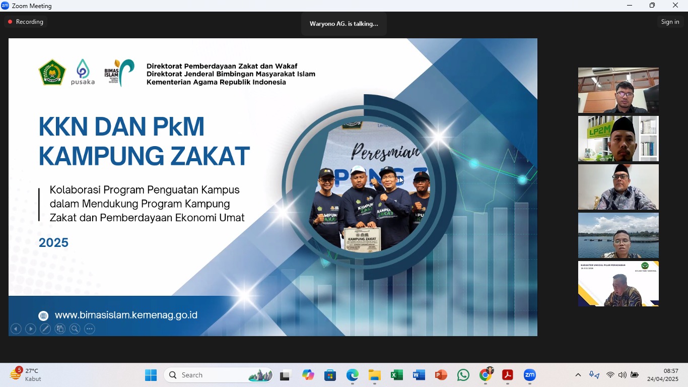 Pertemuan LPPM dan Direktorat Pemberdayaan Zakat dan Wakaf Bahas Wacana KKN Kampung Zakat