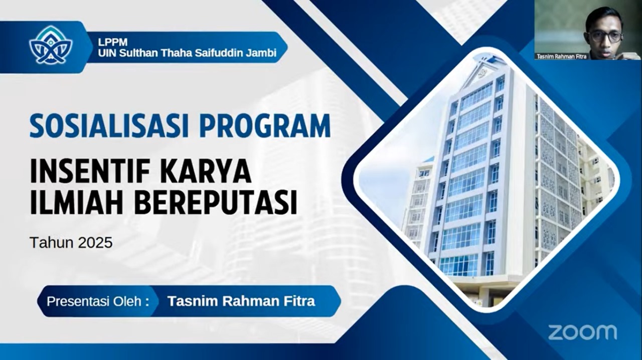 LPPM UIN STS Jambi Sosialisasikan Teknis Insentif Karya Ilmiah Bereputasi Tahun 2025