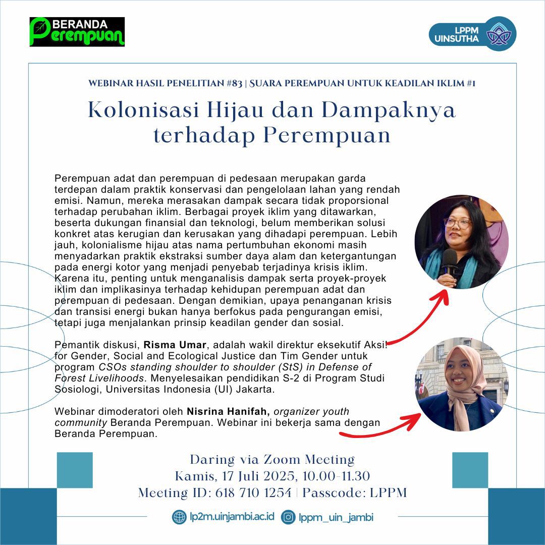 Perspektif Gender dalam Krisis Iklim: Kolonialisme Hijau dan Tantangan Keadilan Ekologis
