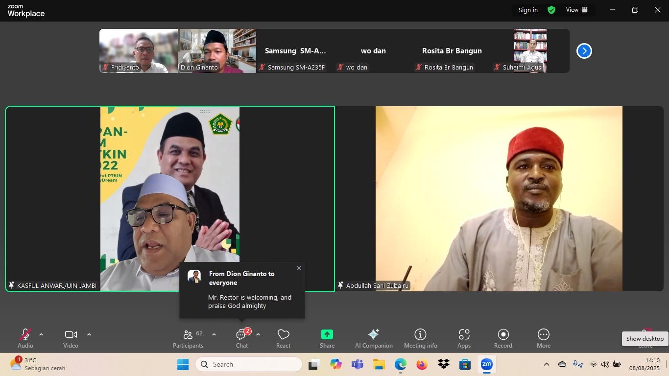 Kaduna State University, Nigeria Berkomitmen Menjalin Kerjasama dengan UIN STS Jambi