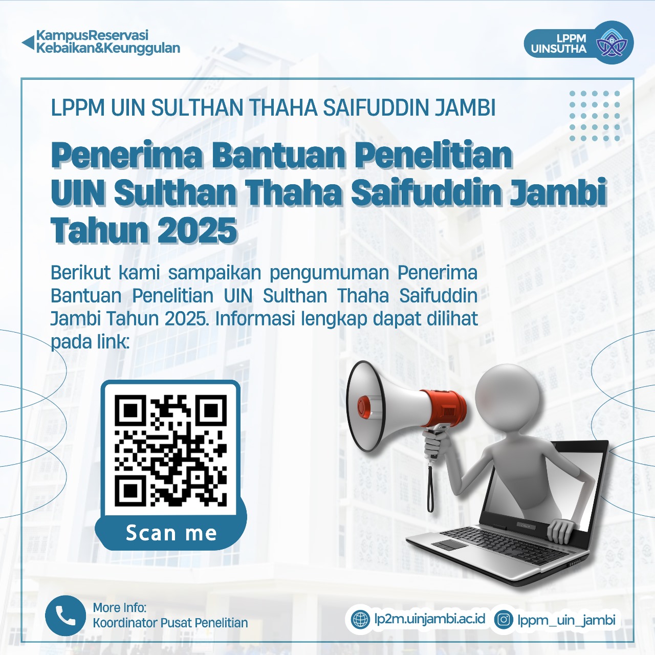 Penerima Bantuan Penelitian UIN Sulthan Thaha Saifuddin Jambi Tahun 2025