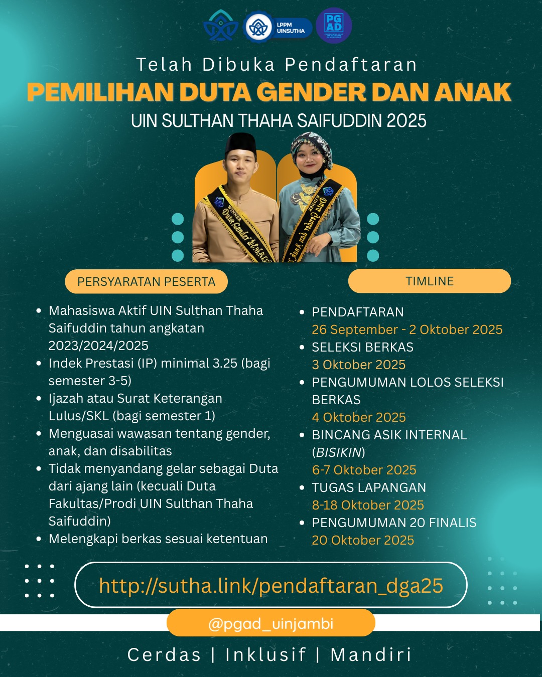 Pemilihan Duta Gender & Anak UIN STS Jambi 2025