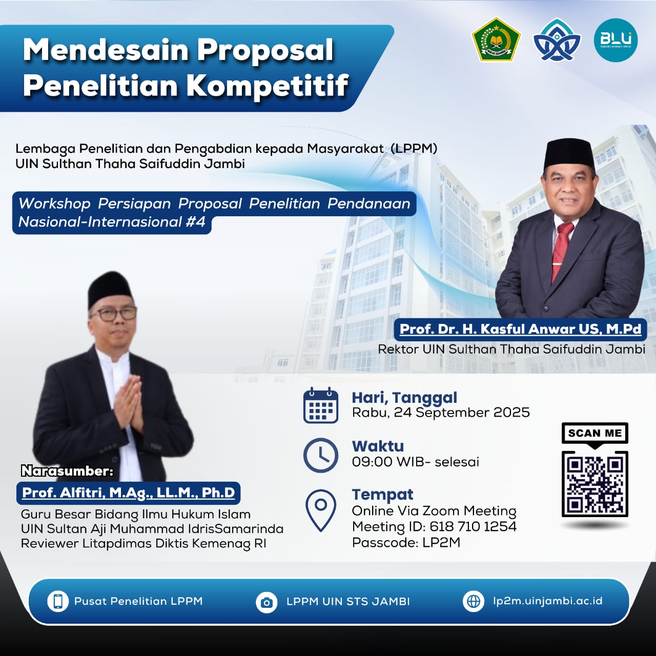 Prof. Alfitri Sampaikan Empat Prinsip Emas Meraih Penelitian Kompetitif Nasional dan Internasional