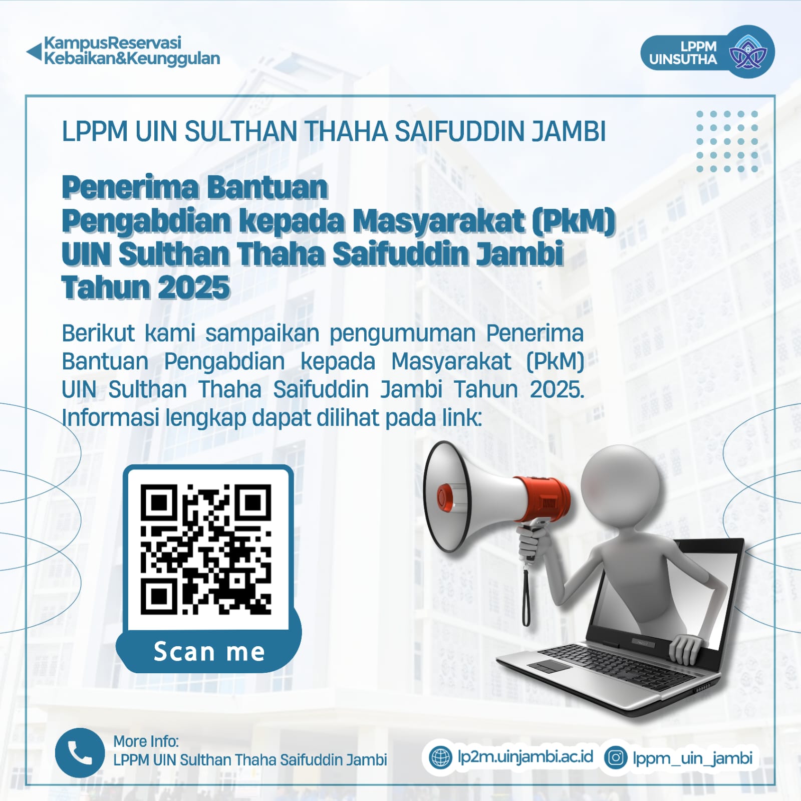 Penerima Bantuan Pengabdian kepada Masyarakat UIN Sulthan Thaha Saifuddin Jambi Tahun 2025