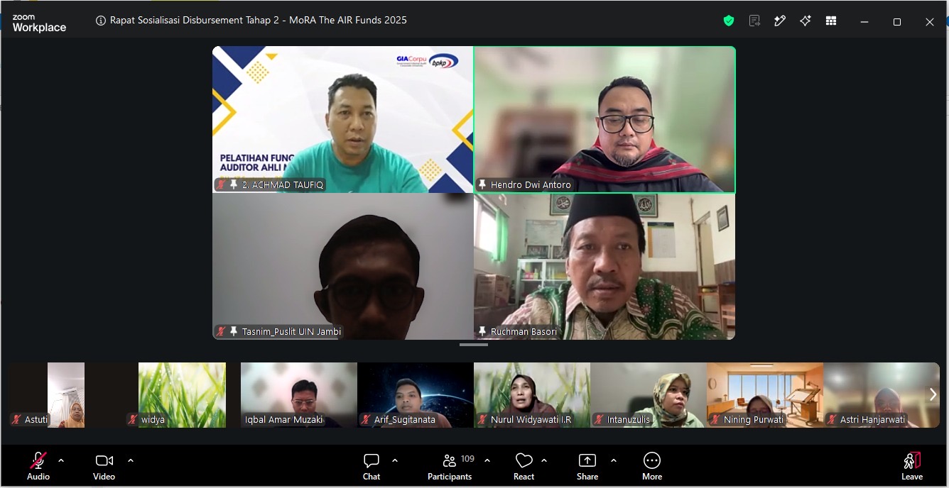 Puspenma Kemenag Sosialisasikan Pencairan Tahap II MoRA The AIR Funds 2025